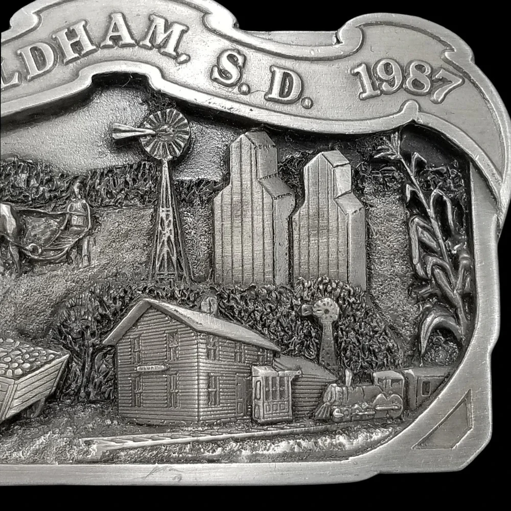 Oldham SD 1887 1987 Centennial‎ Commemorative Belt Buckle Pewter Limited Edition